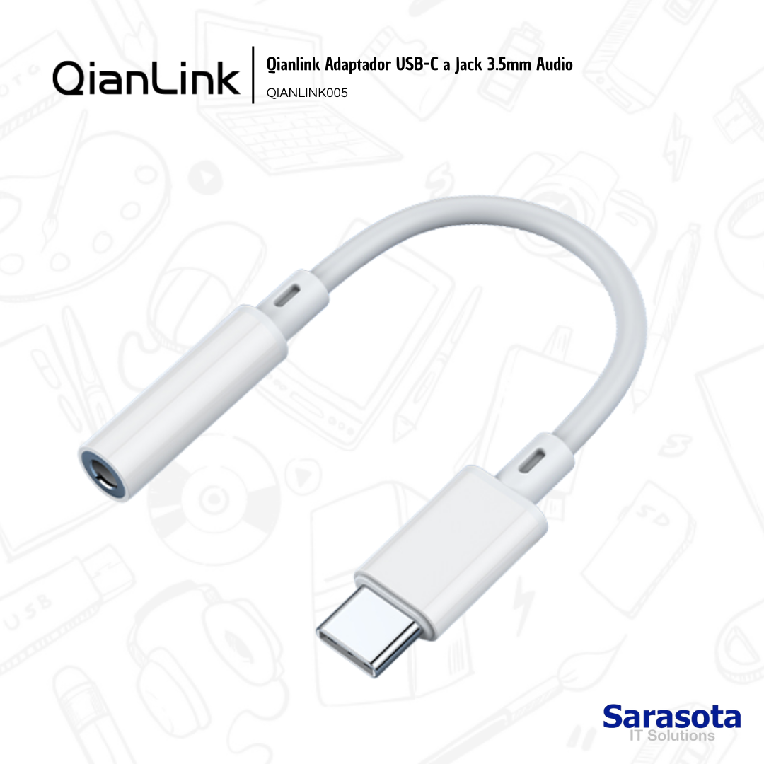 accesorios para electronica - Adaptador USB-C a Jack 3.5mm Audio Qianlink