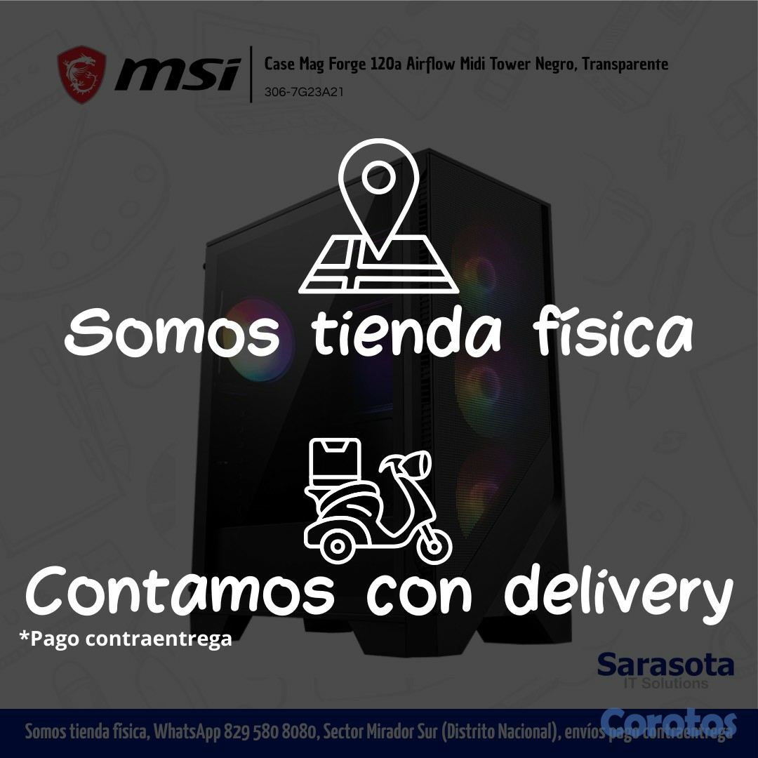 accesorios para electronica - Msi Case Mag Forge 120a Airflow Mid Tower ATX Vidrio templado 3