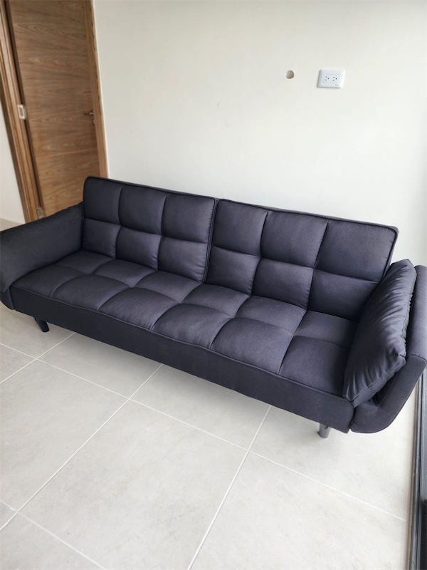 muebles y colchones - Sofá cama color negro 2