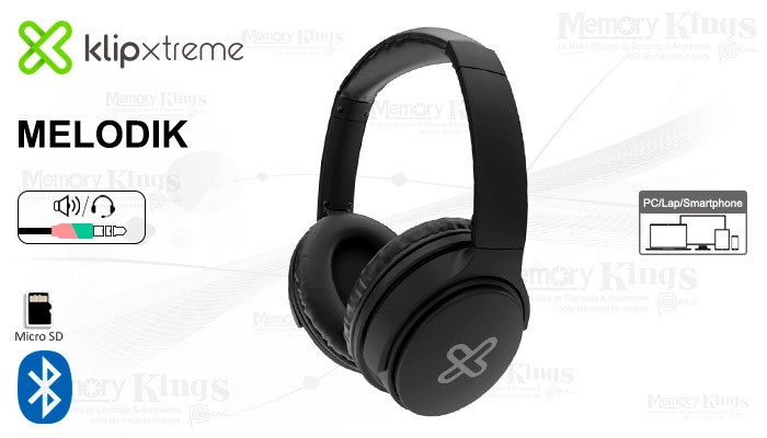 computadoras y laptops - AUDIFONO CON MICROFONO KLIPX MELODIK, BLUETOOTH V5.0, BATERIA RECARGABLE, 10 HOR 0