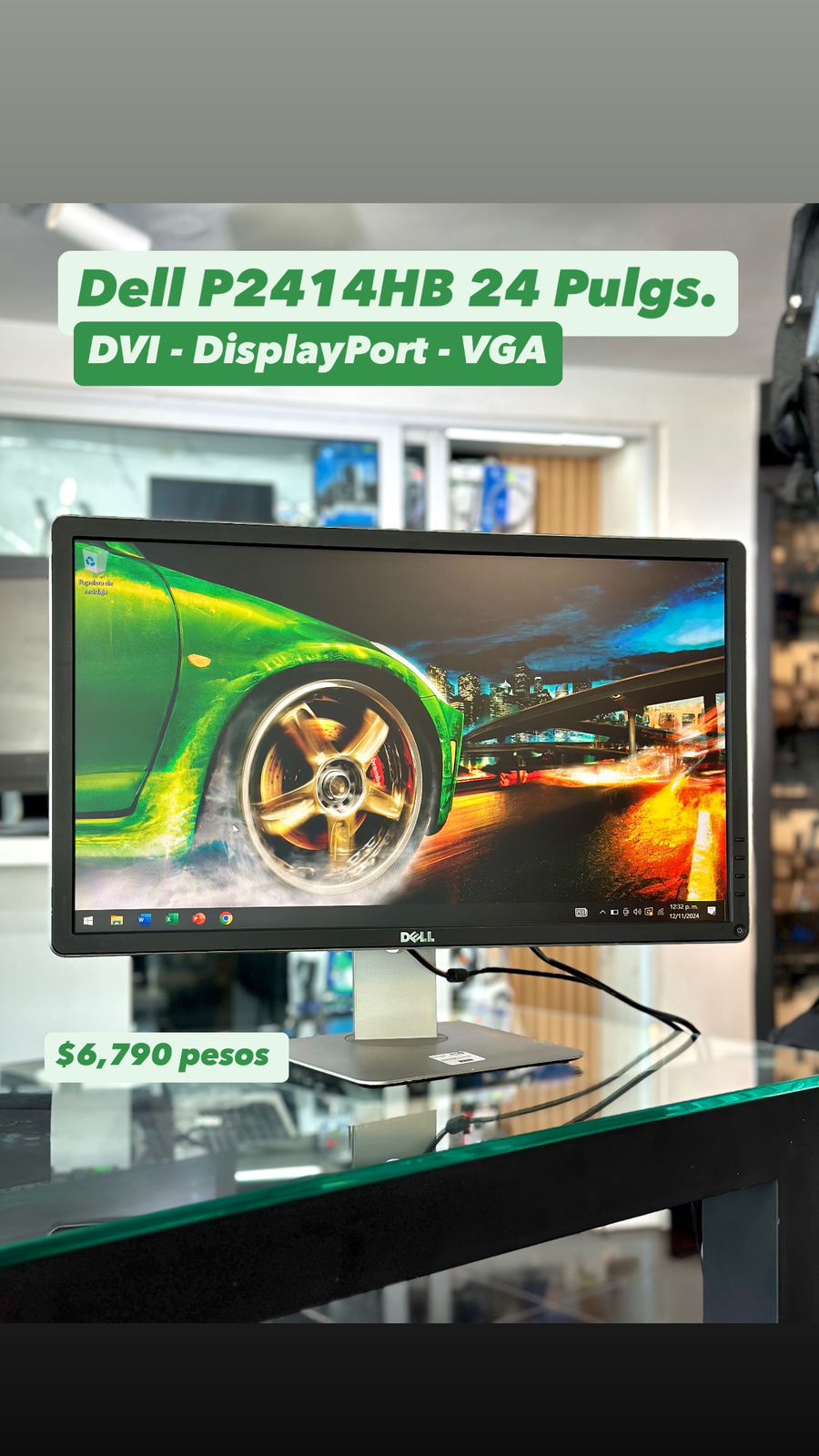 computadoras y laptops - MONITOR DELL 24 PULGADAS HD 0