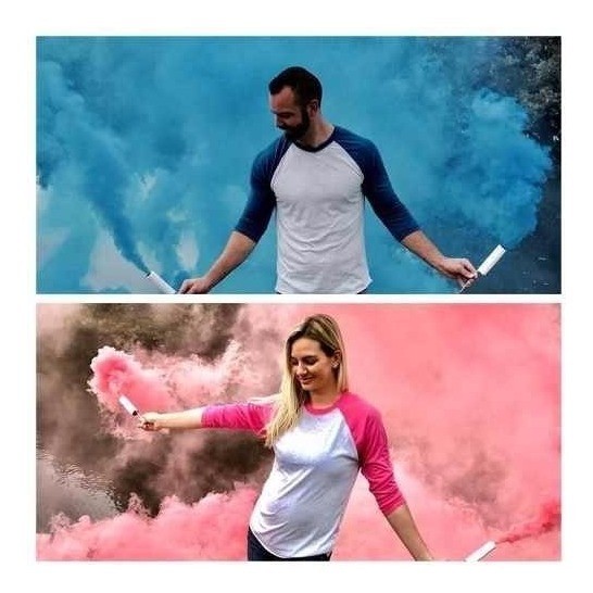 accesorios - Bengala Bomba Gender Reveal Revelacion del sexo smoke bomb humo  1