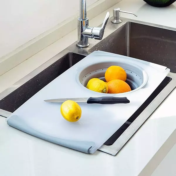 cocina - Tabla de picar 2 en 1 para fregadero  2