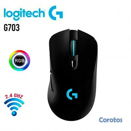 computadoras y laptops - MOUSE LOGITECH G703 LIGHTSPEED WIRELESS GAMING, COLOR NEGRO, RGB LIGHTSYNC