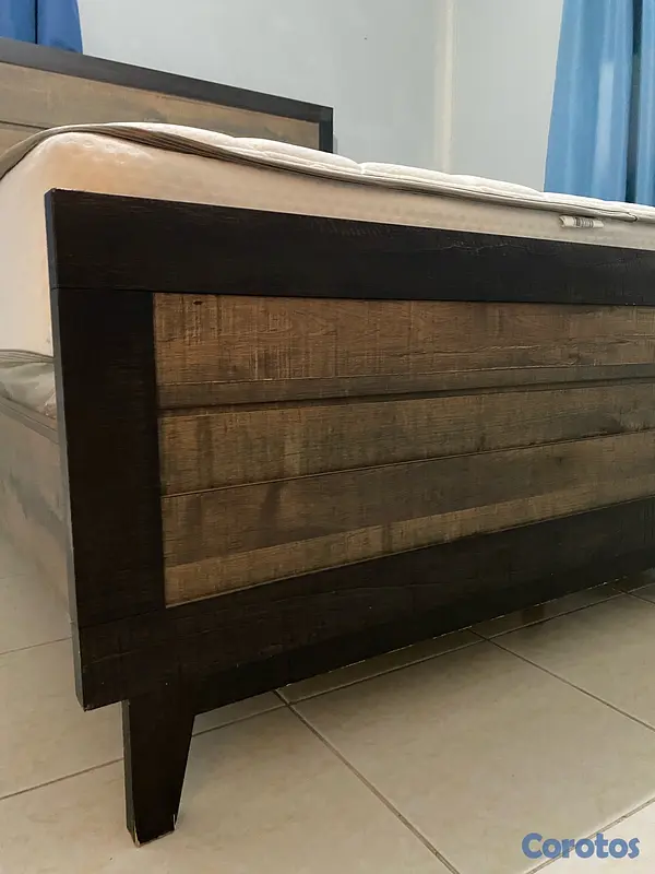 muebles y colchones - Cama Queen Size como nueva 9