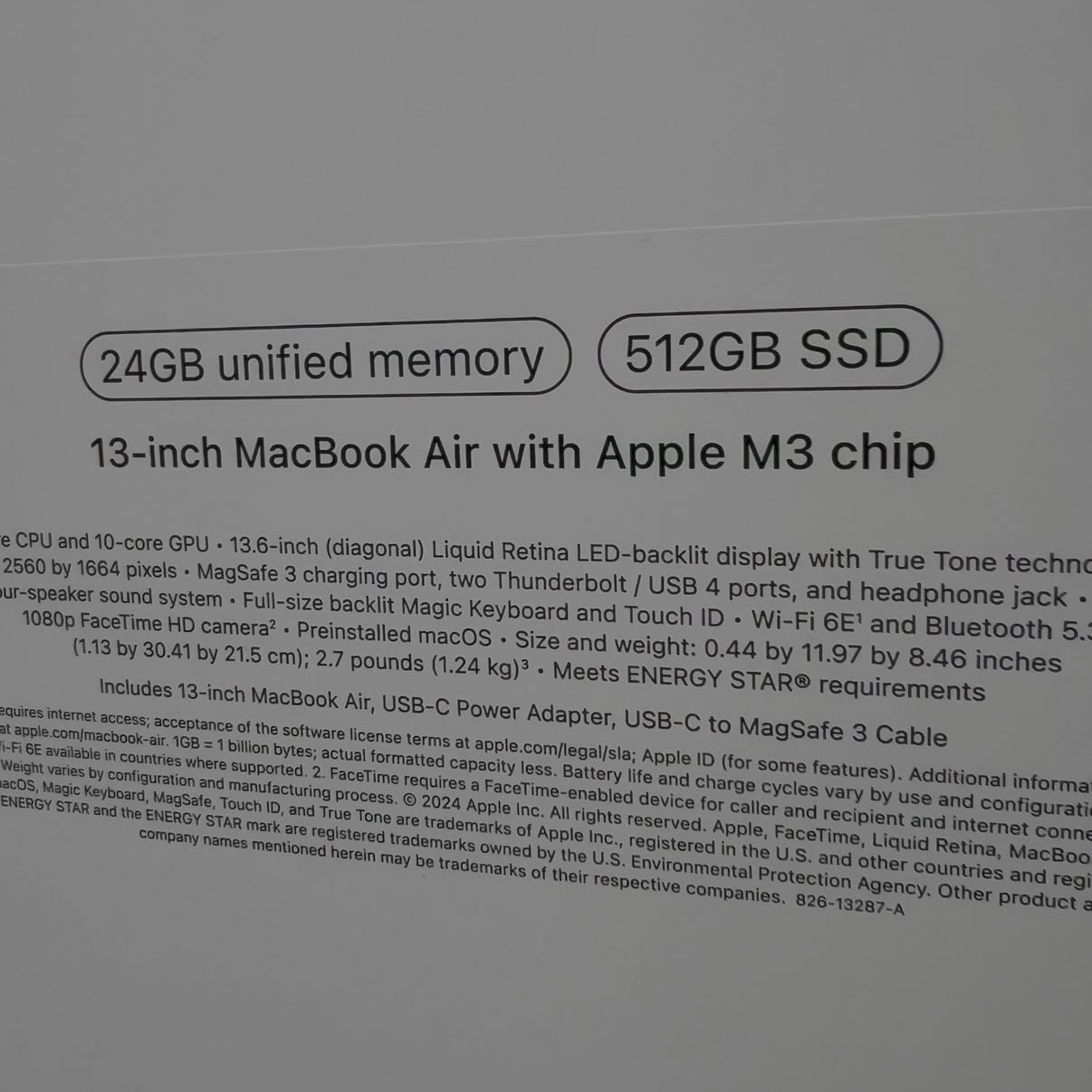 computadoras y laptops - MACBOOK AIR M3 13.6" 512GB 24GB RAM SELLADAS 🔥‼️ 1