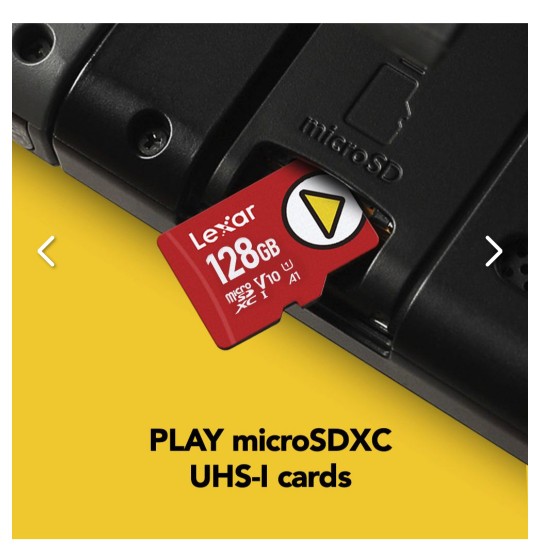 consolas y videojuegos -  Memoria micro SD 128GB LEXAR Play Nintendo Switch MicroSDXC 160MB/s  y 50MB/s 4