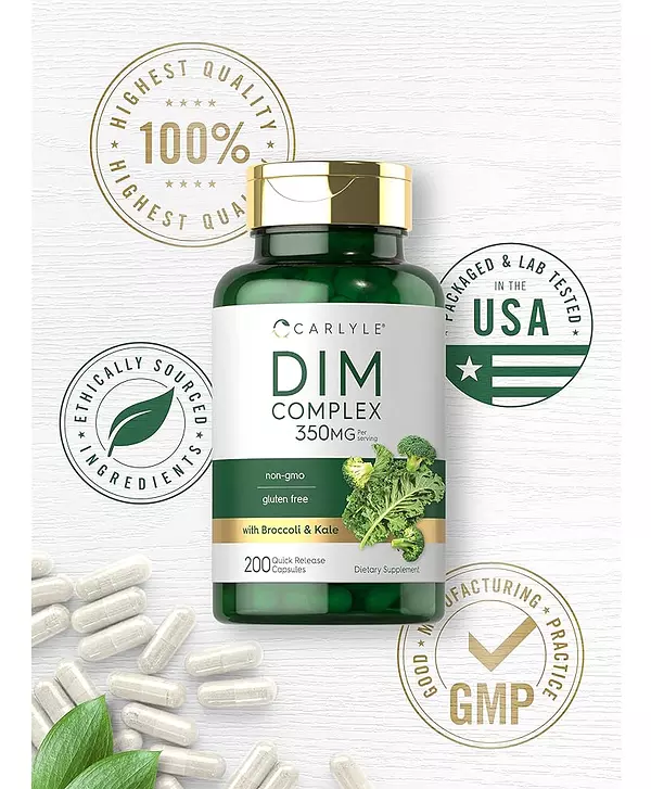 Salud y Equipamiento Médico - Suplemento Carlyle Dim | 350mg | 200 Recuento | Complejo Veg 5