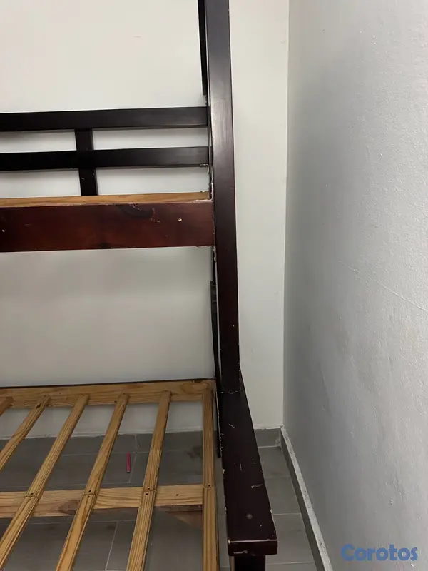 muebles y colchones - Combo de Camas: Camarote Queen/Twin + Cama Twin con Colchón | Espejo GRATIS 8