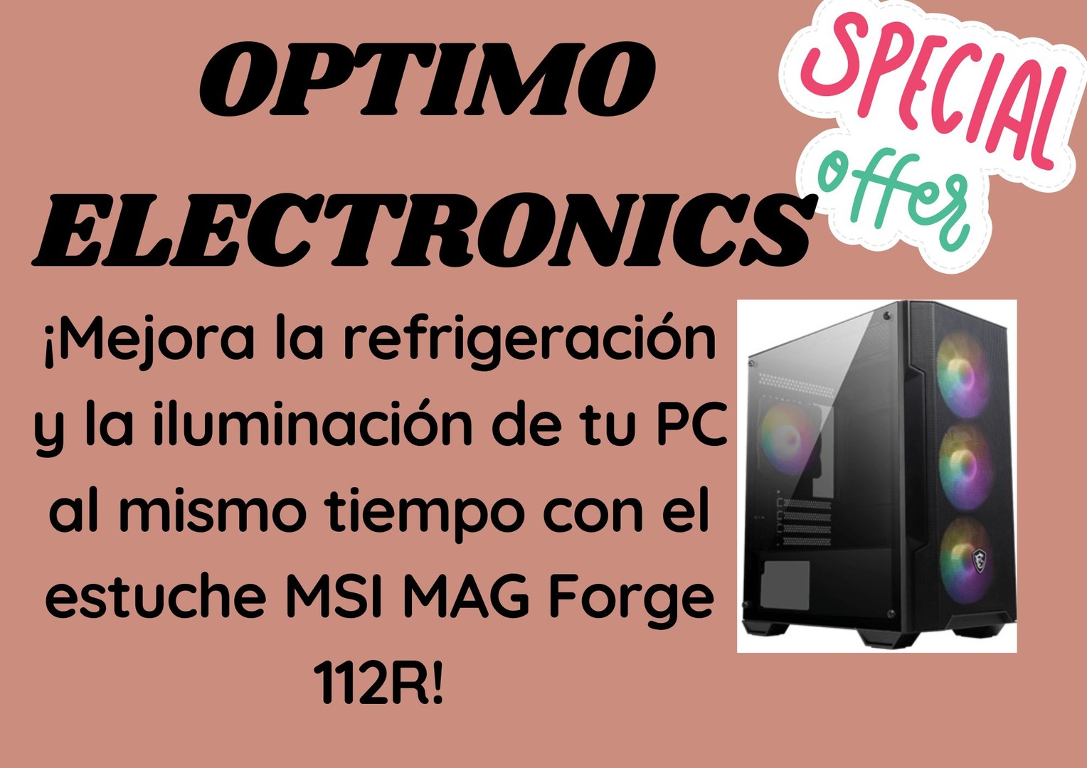 otros electronicos - CASE MSI MAG FORGE 112R MID-TOWER,