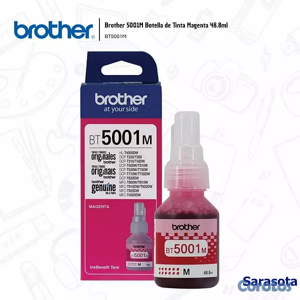 accesorios para electronica - Brother BT5001M Botella de Tinta Magenta 48.8ml 2