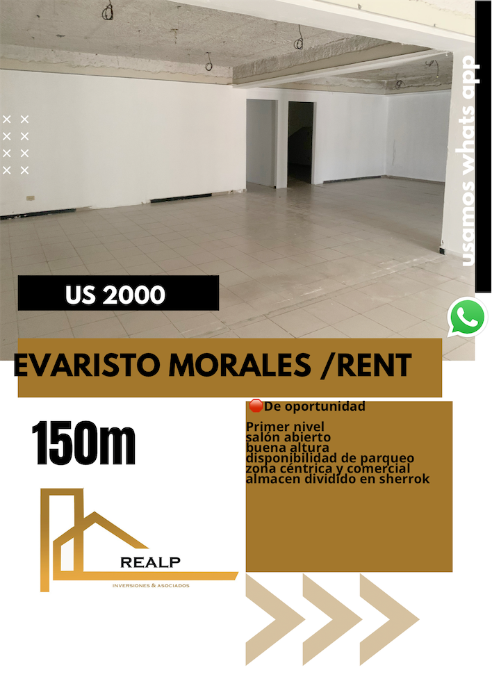 oficinas y locales comerciales - Local en evaristo morales primer nivel 