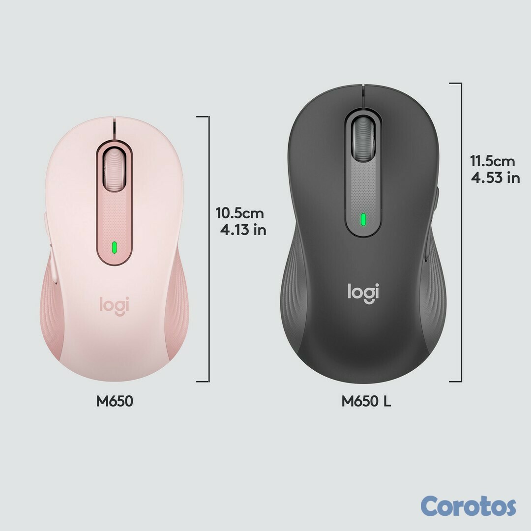 computadoras y laptops - MOUSE  BLUETOOTH LOGITECH M650 LARGE BLUETOOTH  EN TODOS LOS COLORES
