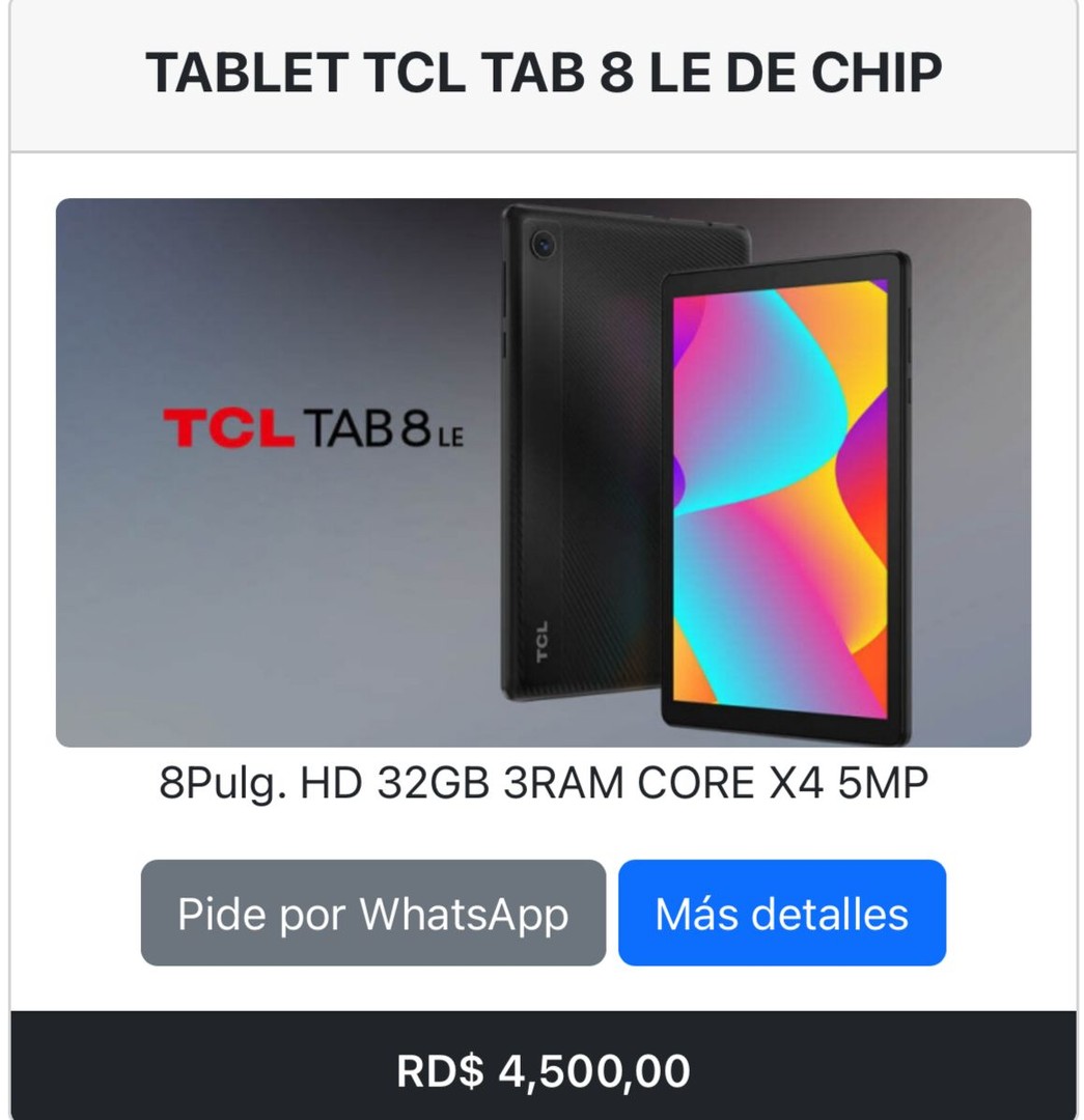 celulares y tabletas - TABLET TCL