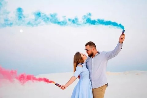 accesorios - Bengala Bomba Gender Reveal Revelacion del sexo smoke bomb humo  4