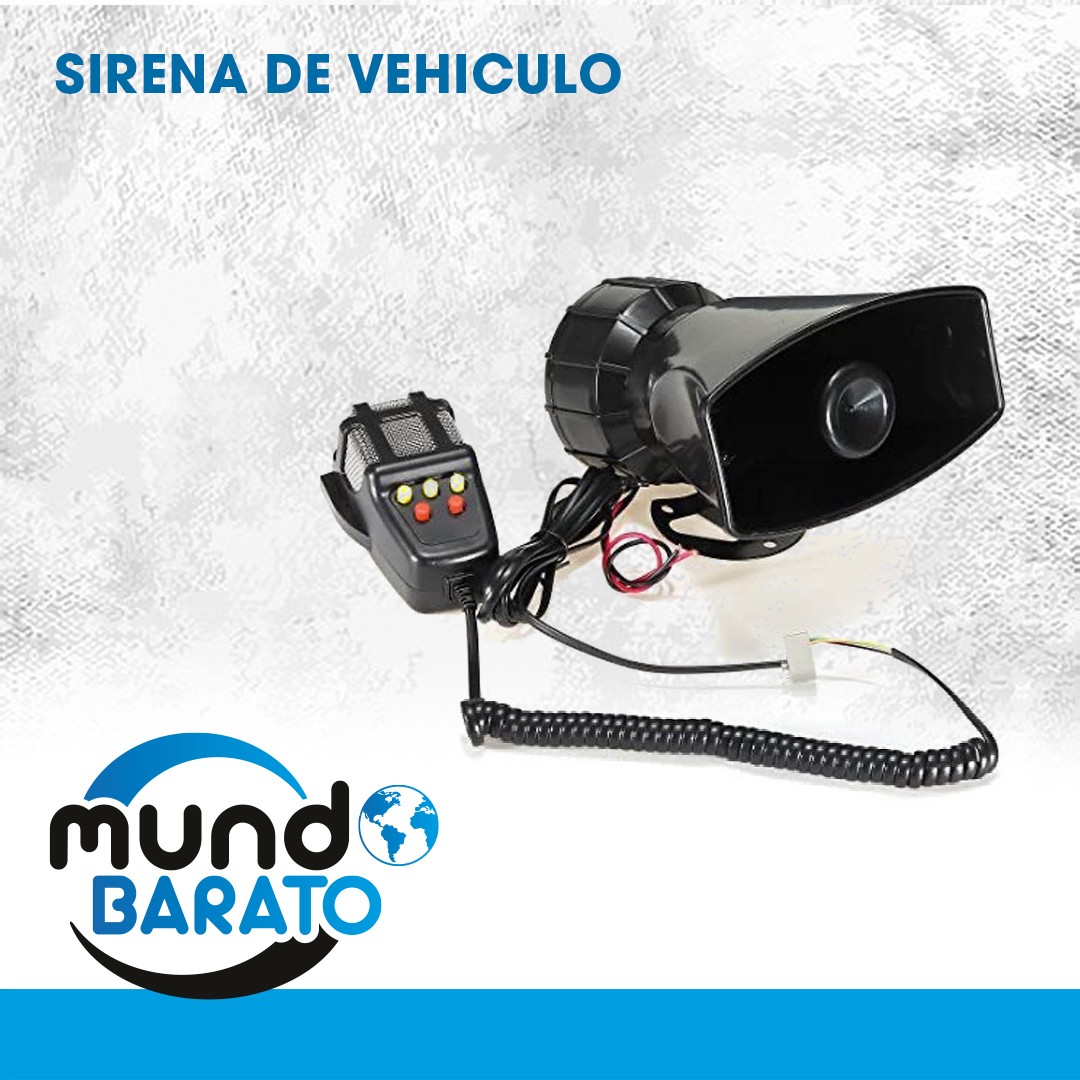 Sirena Altavoz con Microfono Bocina para carros escolta amplificador 100watts 1