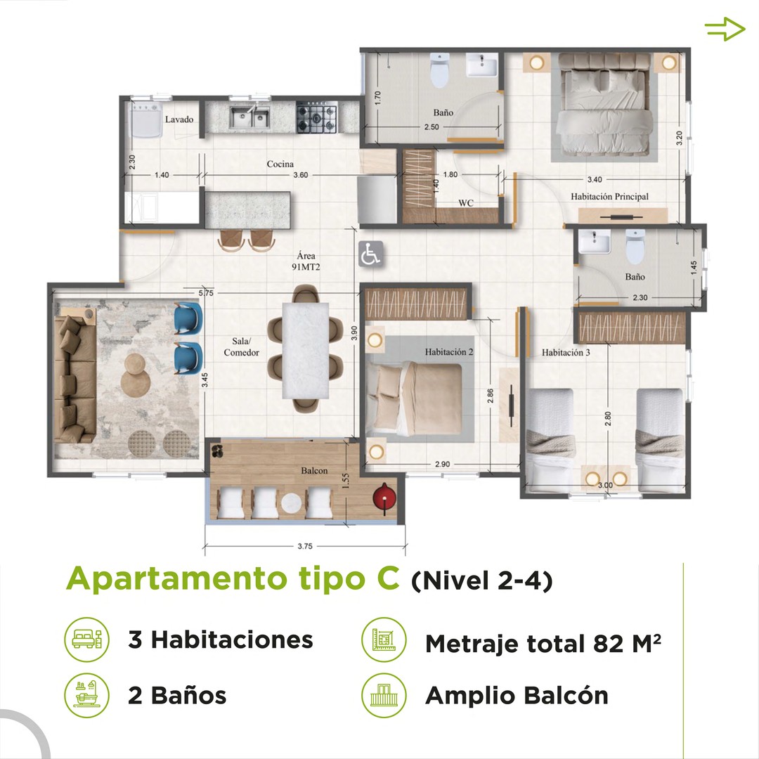 apartamentos - Apartamentos con Bono Vivienda, Avenida Ecológica  6