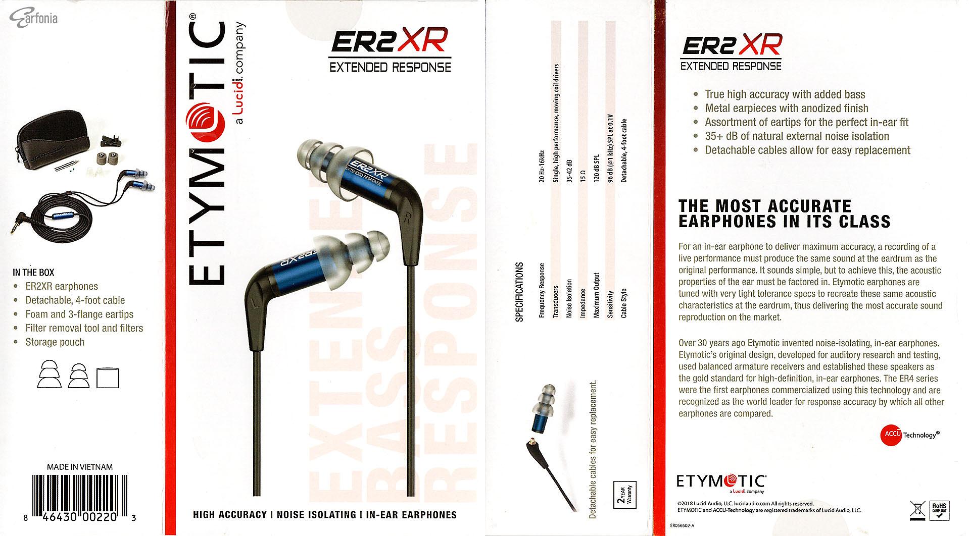 camaras y audio - Etymotic ER2XR Extended Response In Ear Earphone 6