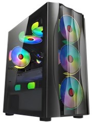 computadoras y laptops - Disponible JACLINK CASE GAMING RGB JACL-GC04 BLACK 8FANS 1