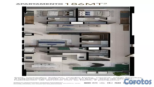 apartamentos - APARTAMENTO EN VENTA 186 METROS EN LA ESMERALDA SANTIAGO 3