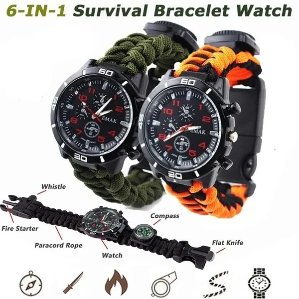 joyas, relojes y accesorios - Reloj de Paracord, con Herramientas de supervivencia pulsa brazalete pulsera 2