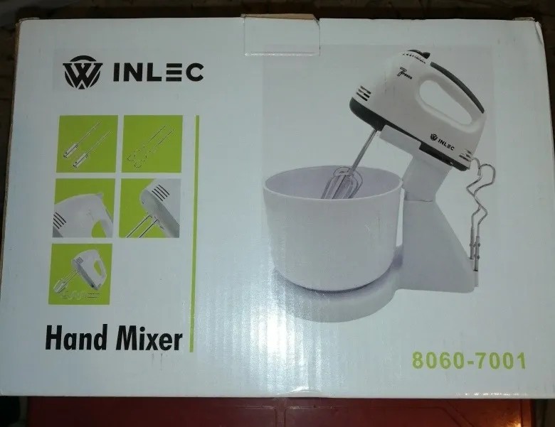 electrodomesticos - Batidora de Mano Inlec con Pedestal 7 velocidades TAZA DE PLASTICO 1