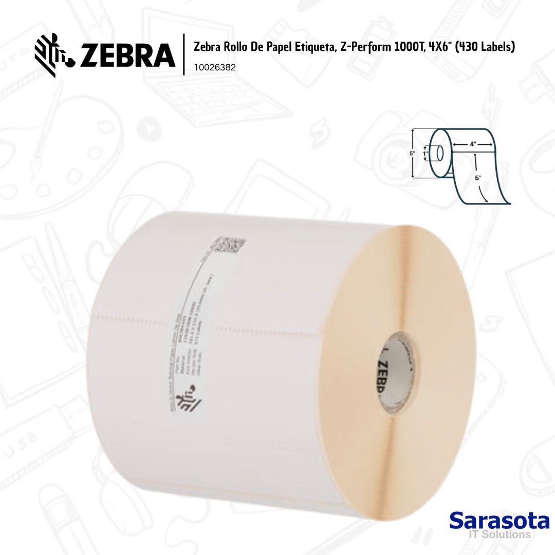 accesorios para electronica - Zebra Rollo de Etiquetas 4x6" (430) 2