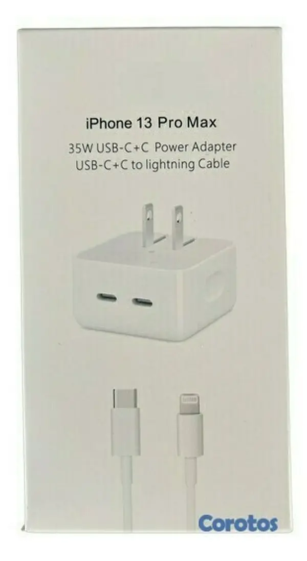 accesorios para electronica - Cargador compacto con puerto USB-C doble de 35W para iPhone 13 3