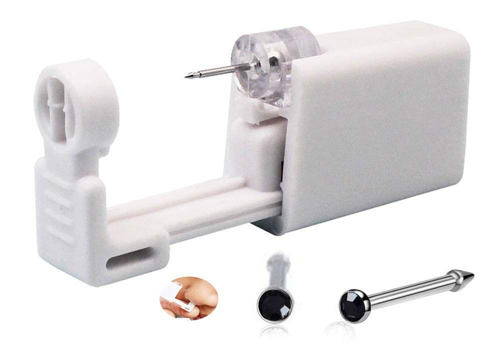salud y belleza - Pistola para aretes y piercing de nariz, Desechable, esteril. Pircing zarcillos 1