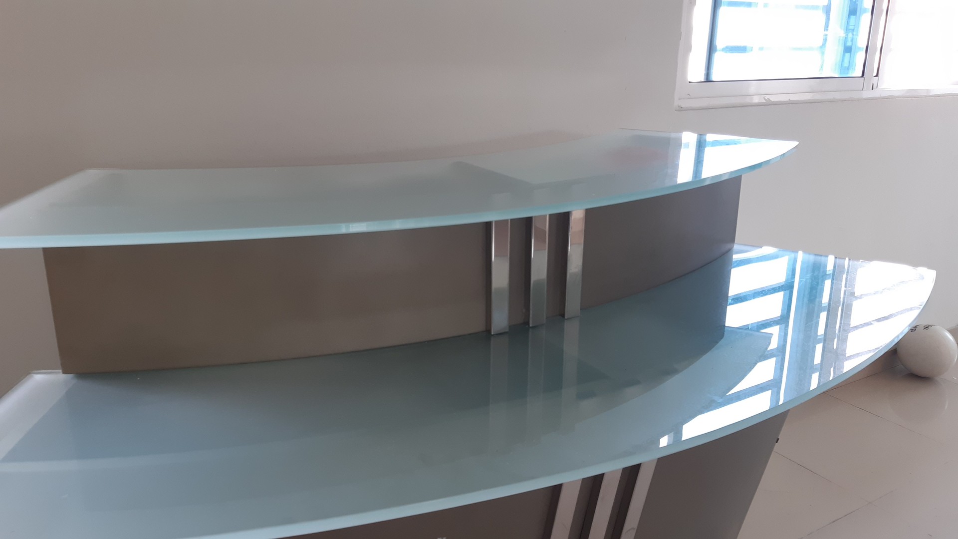 muebles y colchones - Bar de madera y cristal, barra, bar para taburete, oferta de oportunidad 3