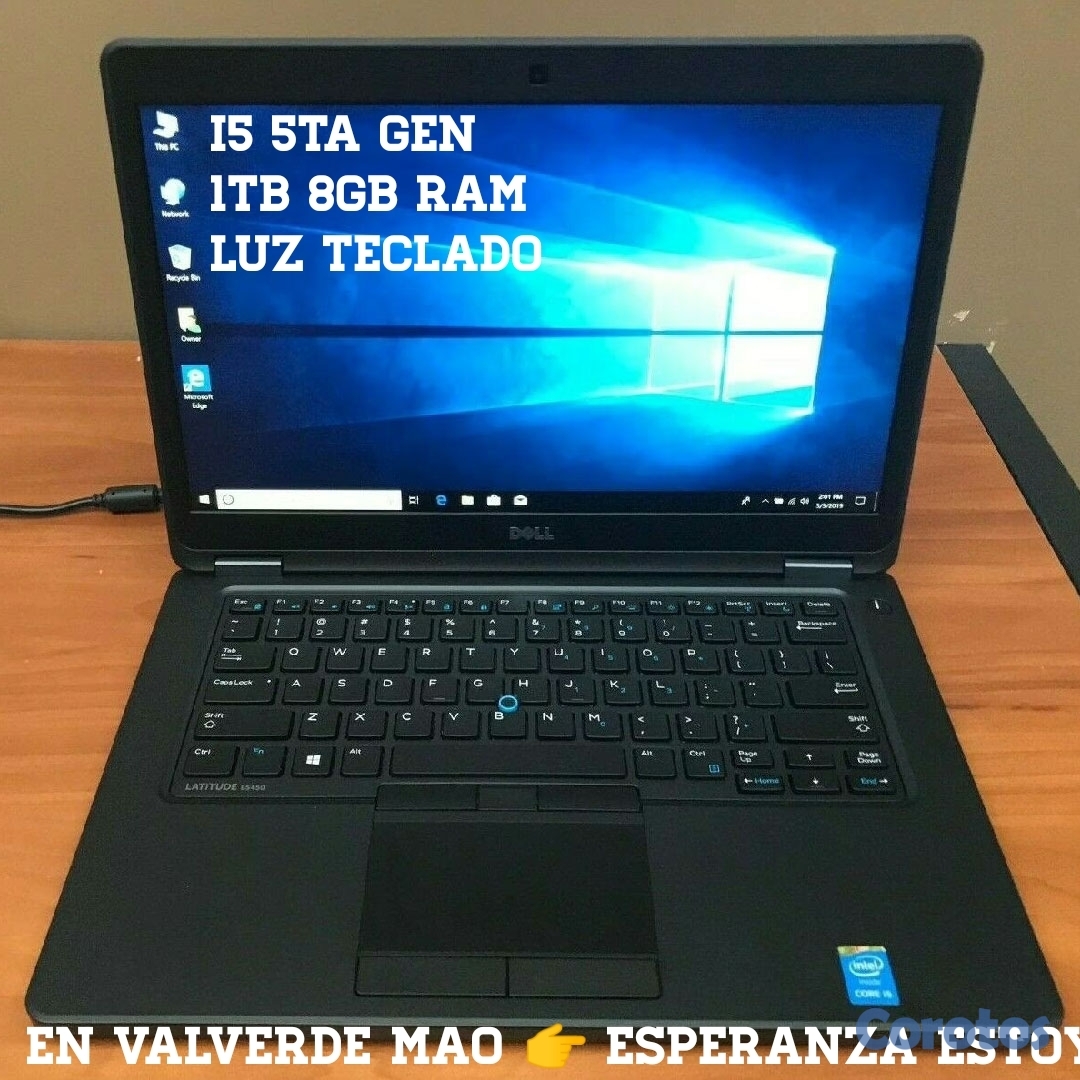 computadoras y laptops - Laptop Dell con 1tb y luz