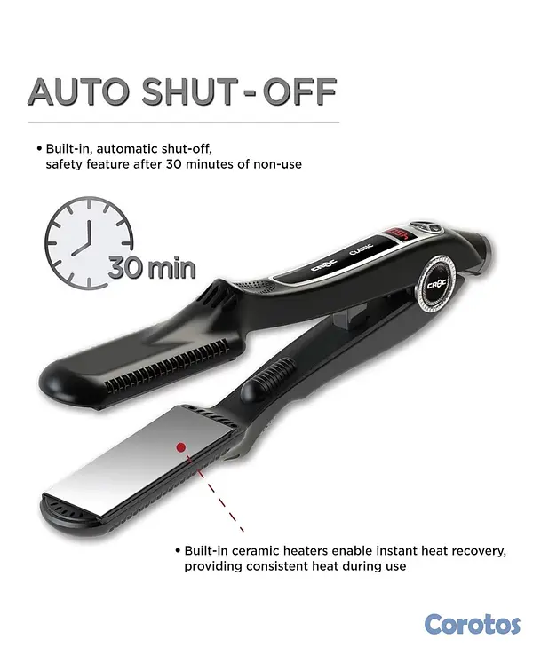 salud y belleza - Plancha de pelo marca Croc modelo classic en titanium  4