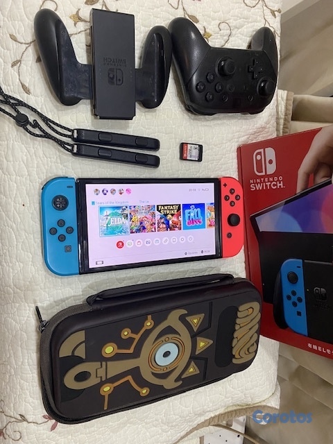 consolas y videojuegos - Nintendo Switch Oled con juegos y accesorios  8