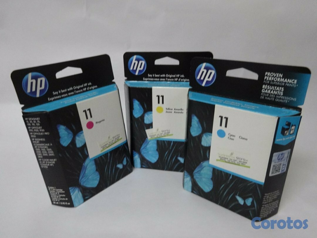 impresoras y scanners - ARTUCHO HP ORIGINALES 11 EN TODOS LOS COLORES PARA DESKJET 2200/2250 PARA PLOTTE