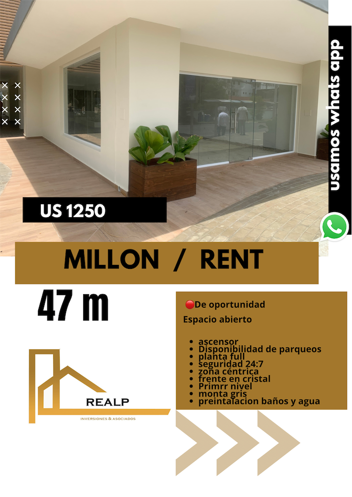 oficinas y locales comerciales - Locales en primer nivel millon
