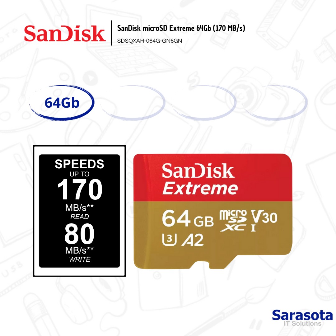 accesorios para electronica - SanDisk microSD Extreme 64Gb (170 MB/s) 2