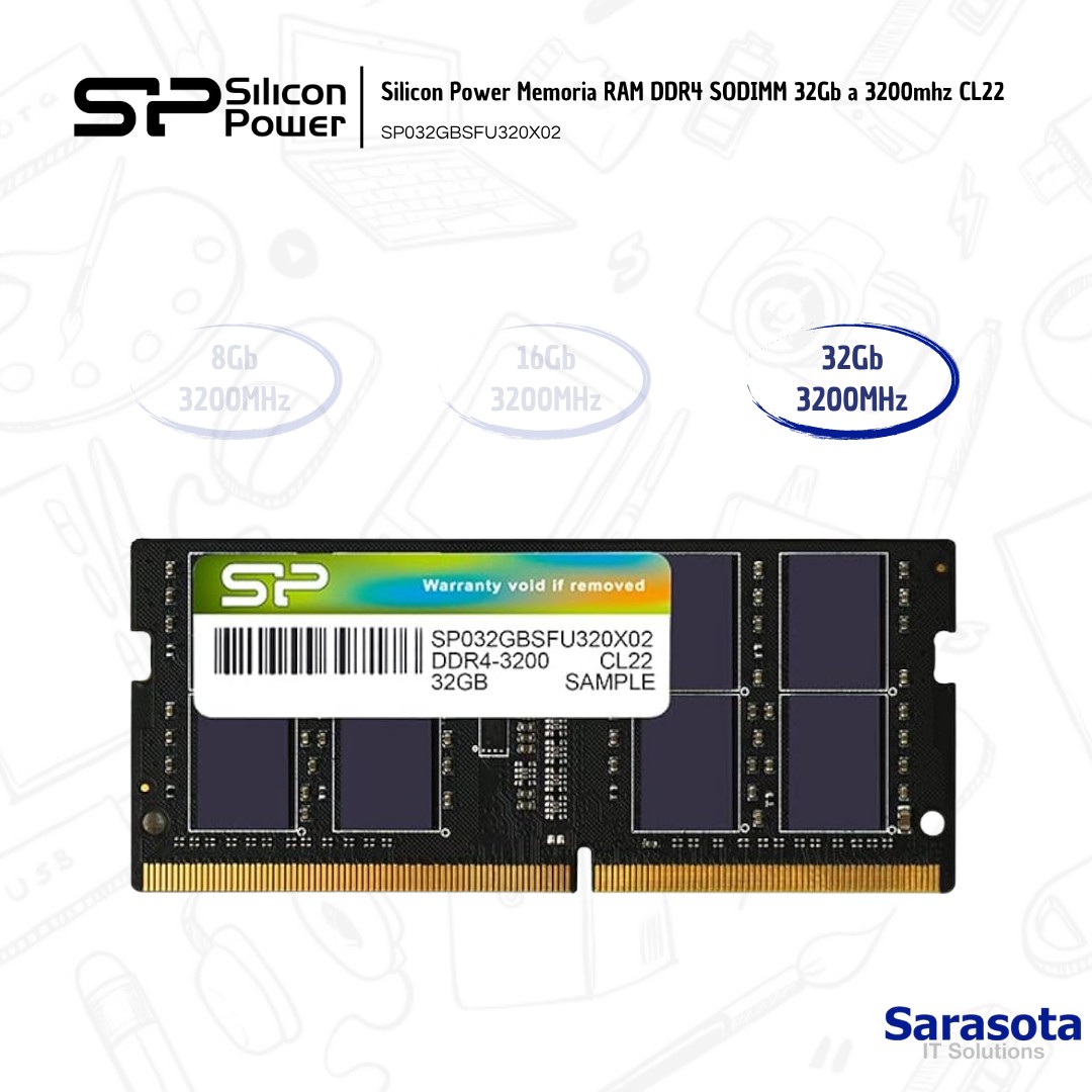 accesorios para electronica - Silicon Power Memoria RAM DDR4 32Gb a 3200mhz 1