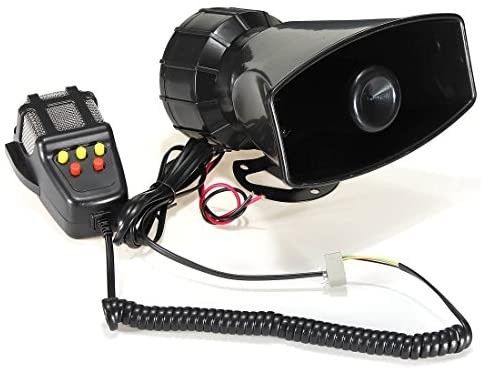 accesorios para electronica - Sirena Altavoz con Microfono Bocina para carros escolta amplificador 100watts 2