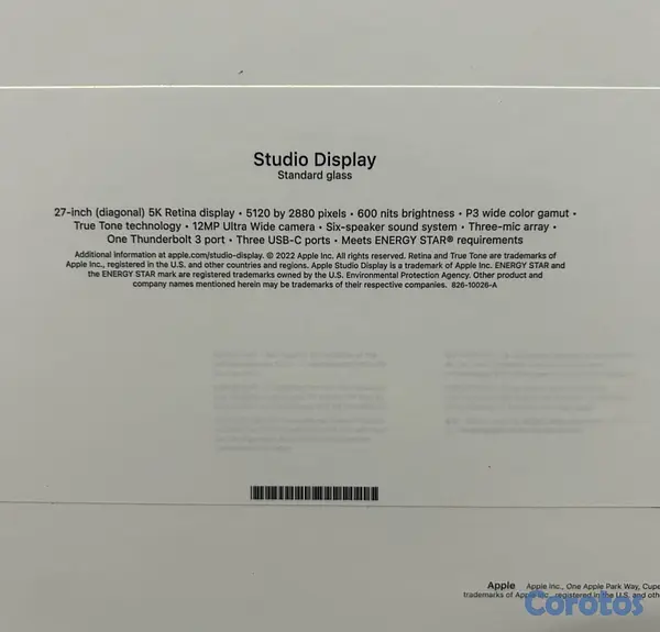 computadoras y laptops - Apple Studio Display Standar glass 27" 5k 2