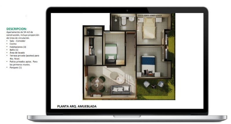 apartamentos - Venta de apartamento 3 dormitorios Las Américas 2
