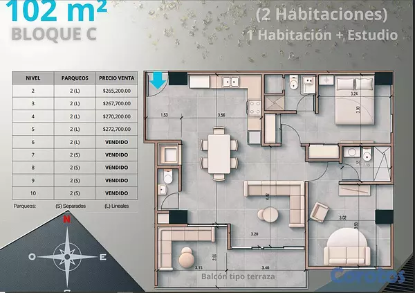 apartamentos - En Venta Apartamentos en Ranacimiento de 1 y 2 habitaciones 5