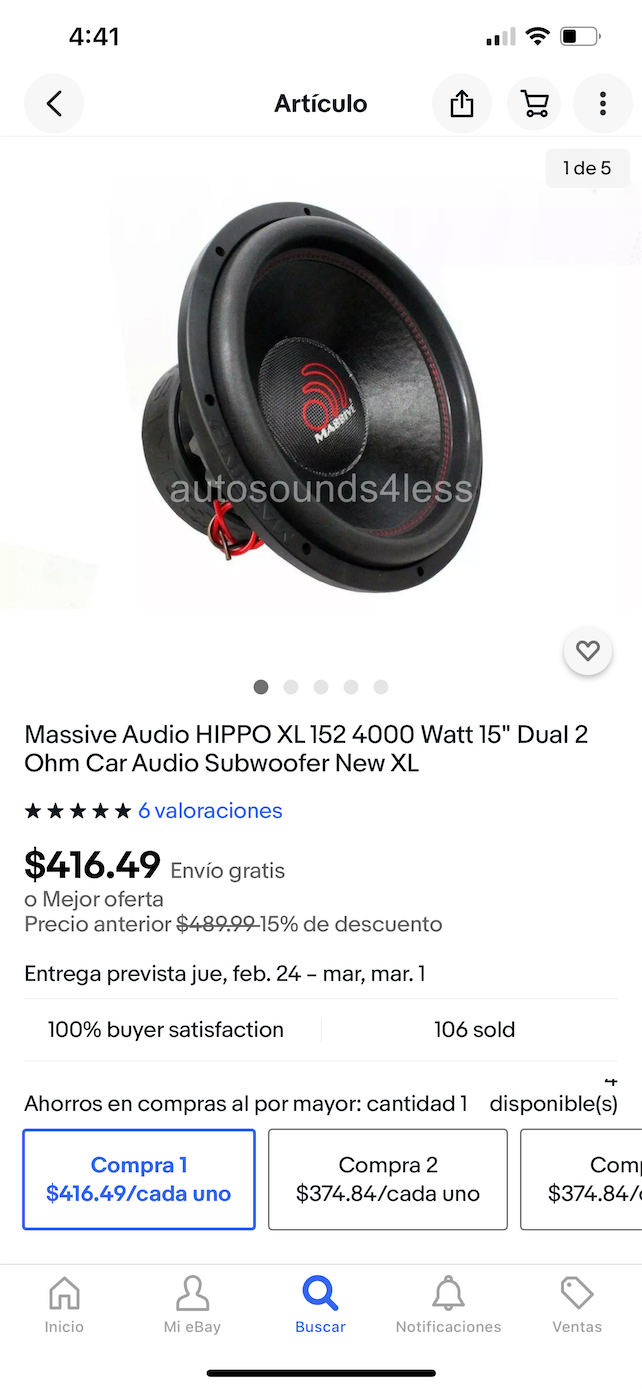 camaras y audio - Bocina Massive HIPPO 4000 watts. Nueva - AL POR MAYOR Y AL DETALLE 7