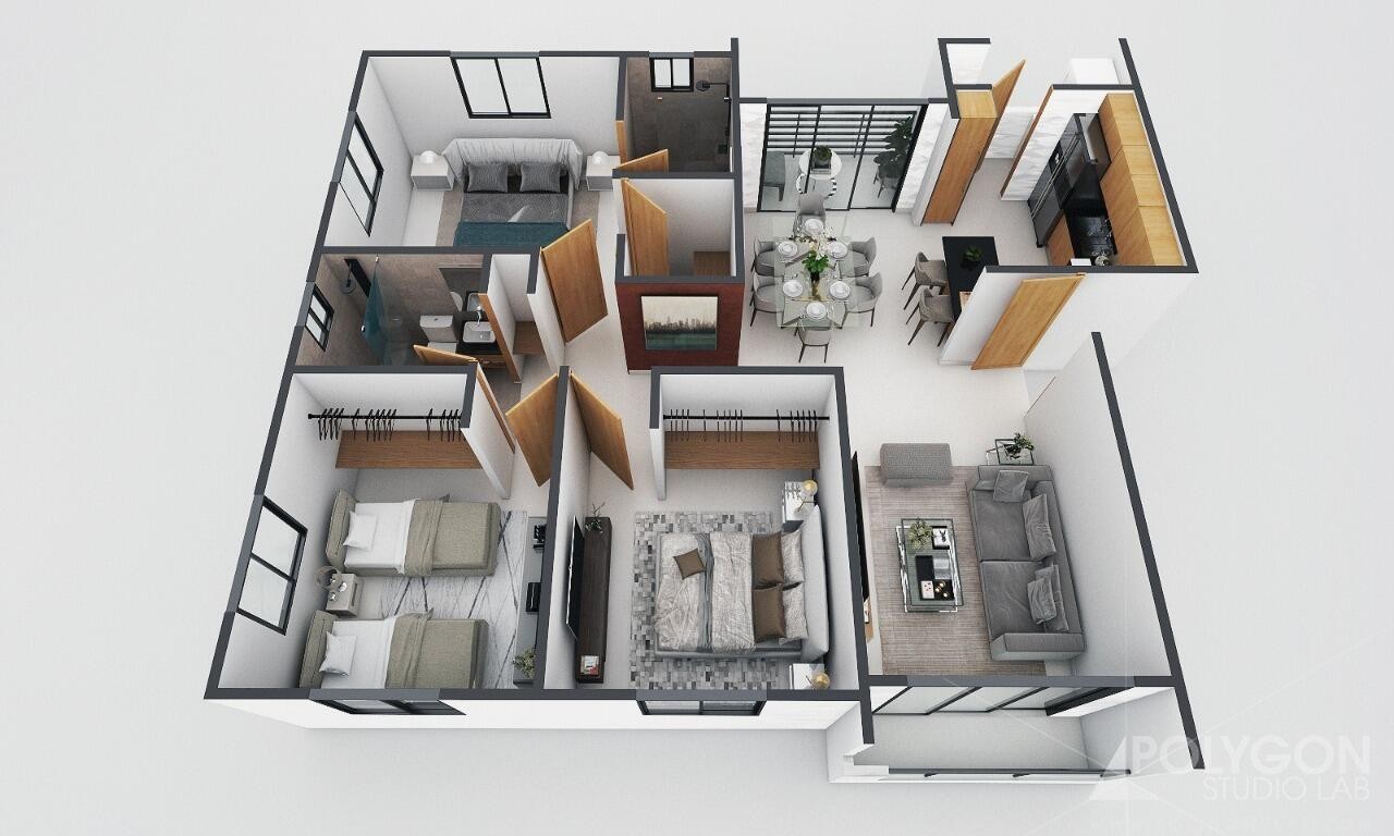 apartamentos - Moderno apartamento en Santo Domingo Este de tres habitaciones 5