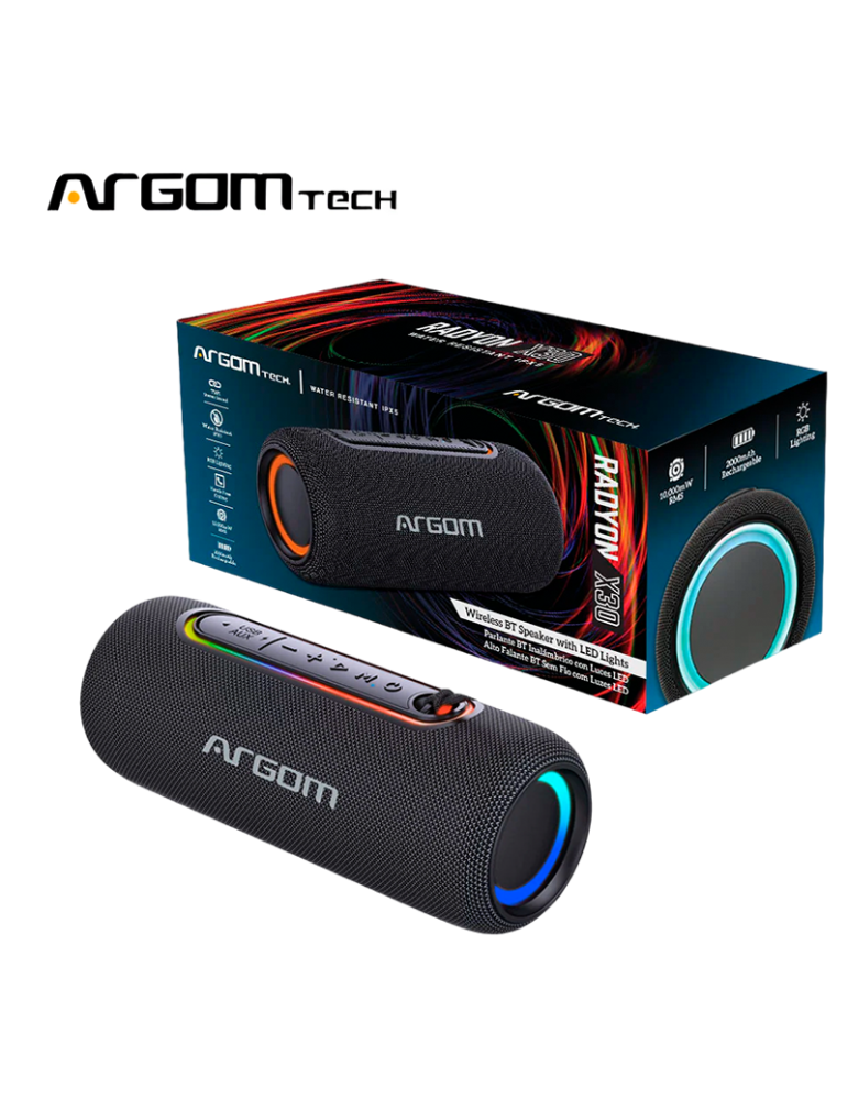 computadoras y laptops - BOCINA ARGOM BLUETOOTH RADYON X30 10W PREMIUM IPX5