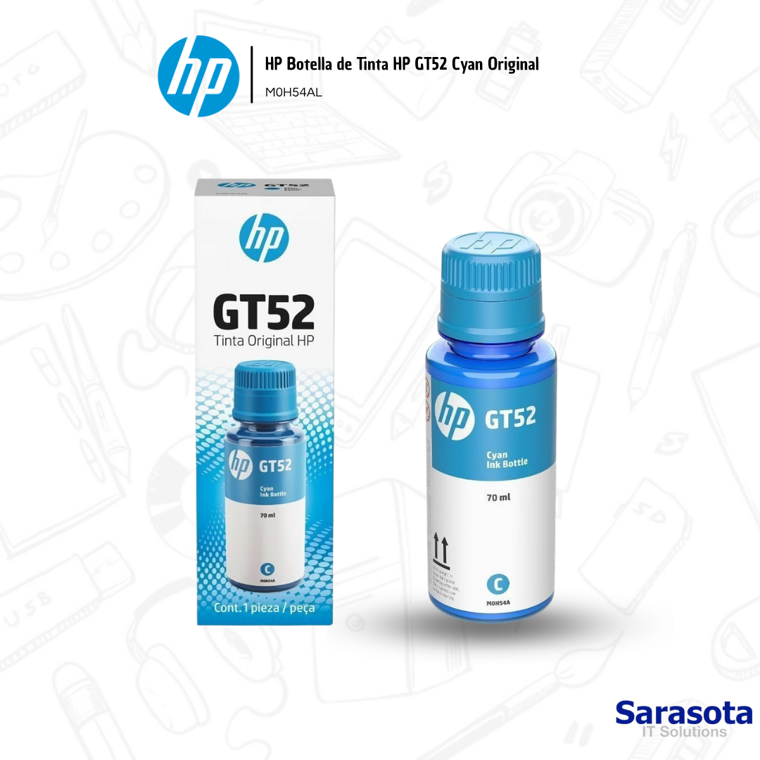 accesorios para electronica - HP Botella de Tinta HP GT52 Cyan Original 1
