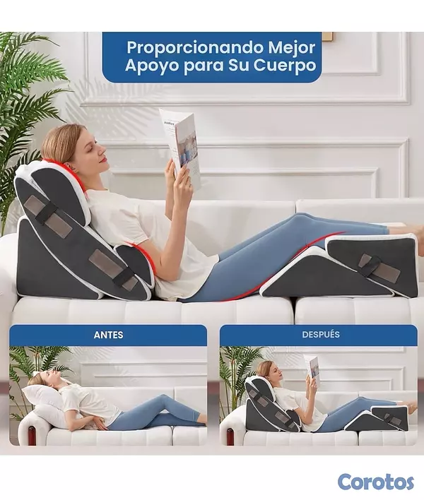 muebles y colchones - almohadas d cuña para después d cirugía, postoperatoria y alivio dolor d espalda 6