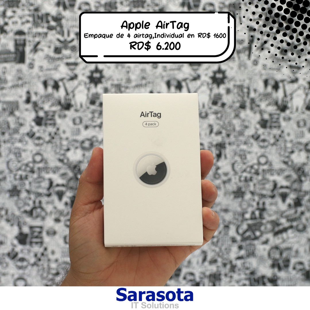 accesorios para electronica - AirTag, Set de 4 AirTags de Apple (Individual RD$ 1600) Somos Sarasota