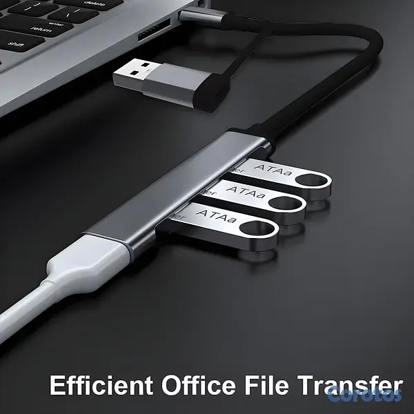 accesorios para electronica - ✅ Hub USB-C 4 en 1 – Adaptador Multipuerto Tipo C  5
