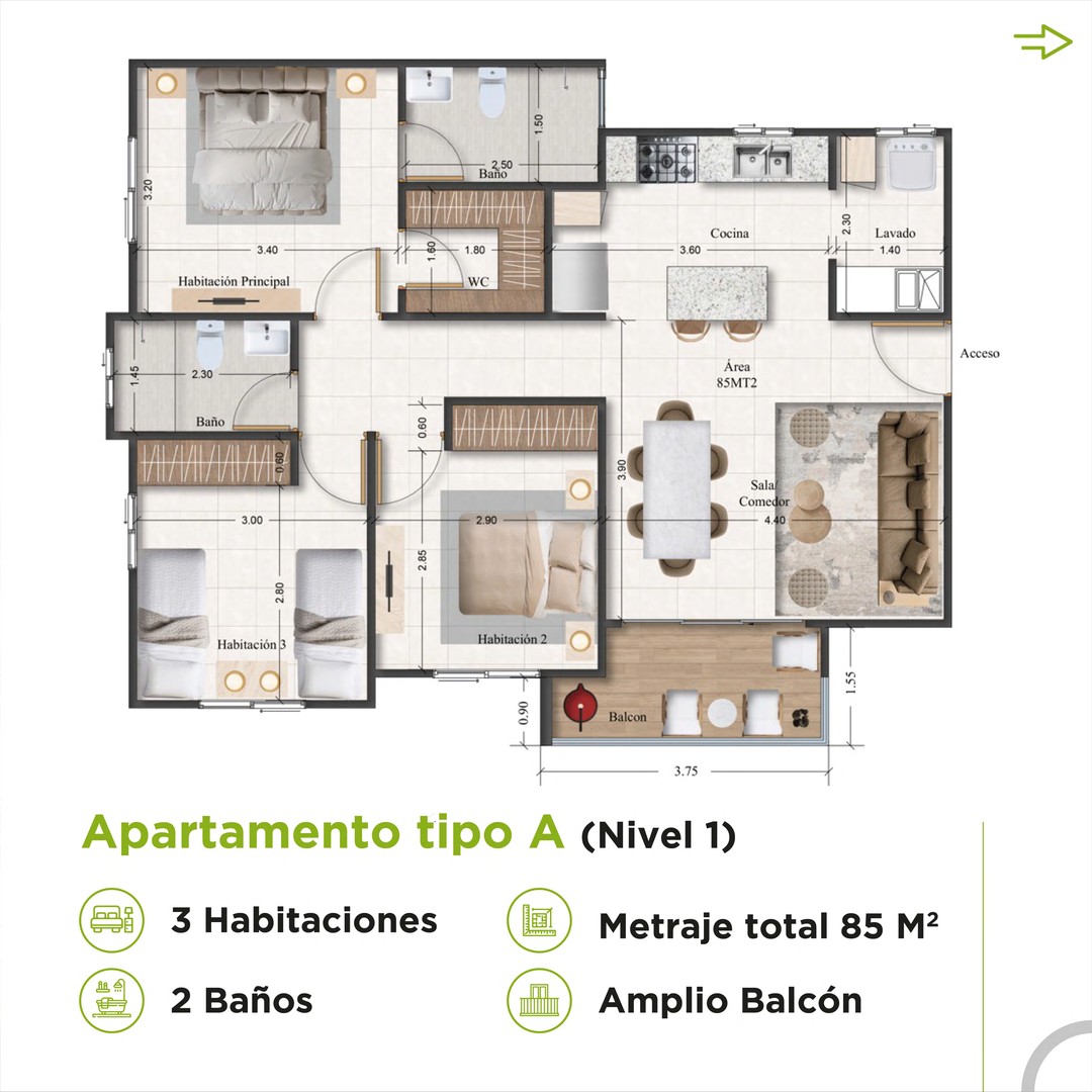 apartamentos - Apartamentos con Bono Vivienda, Avenida Ecológica  8