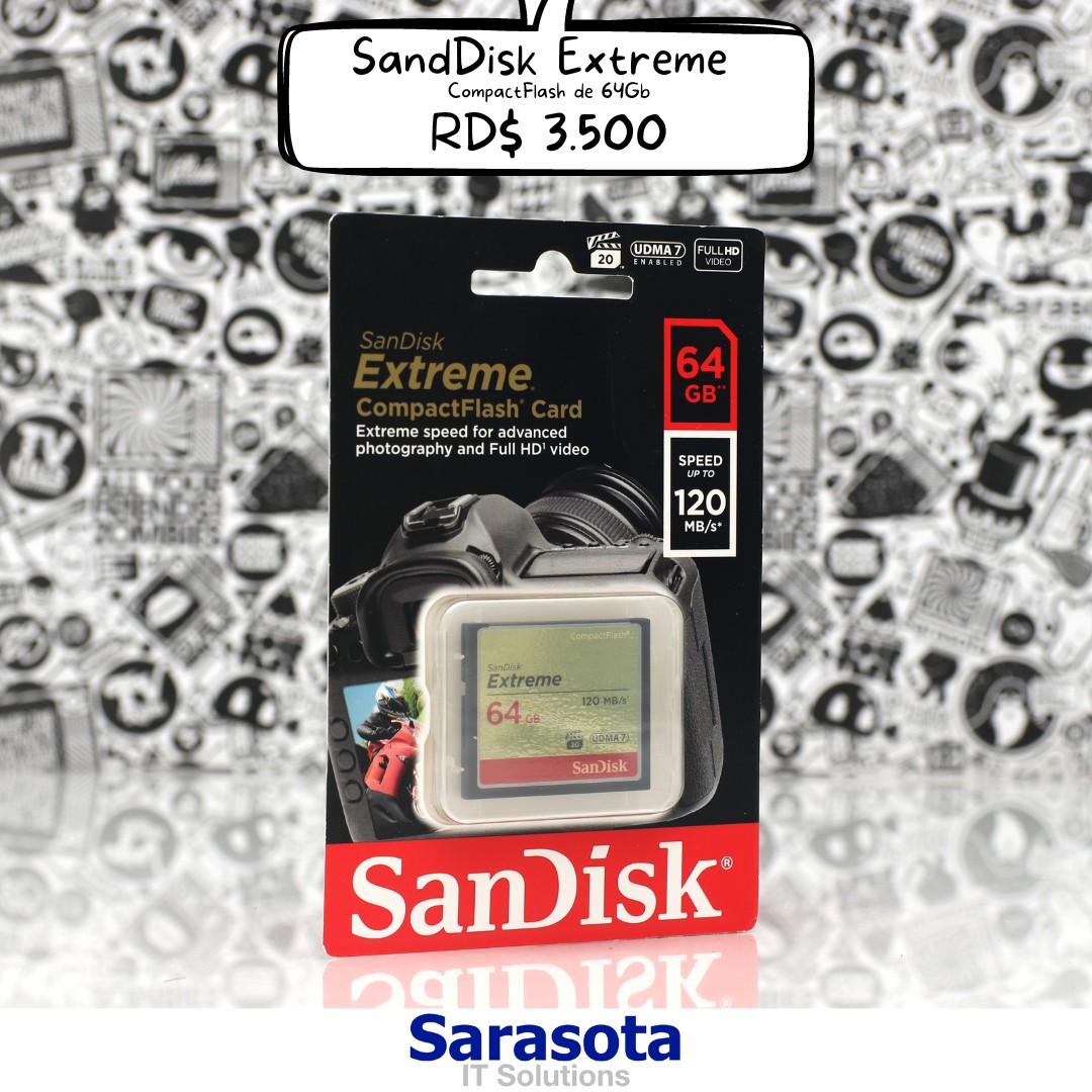 accesorios para electronica - CompactFlash 64Gb SanDisk Extreme (120 MB/s)